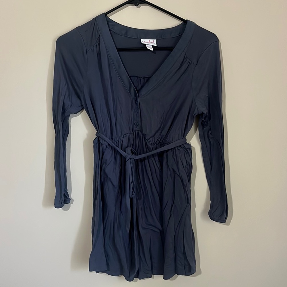 Navy blue maternity shirt